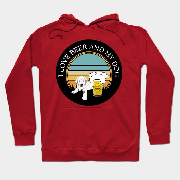 I Love Beer And My Dog Hoodie by Teebevies